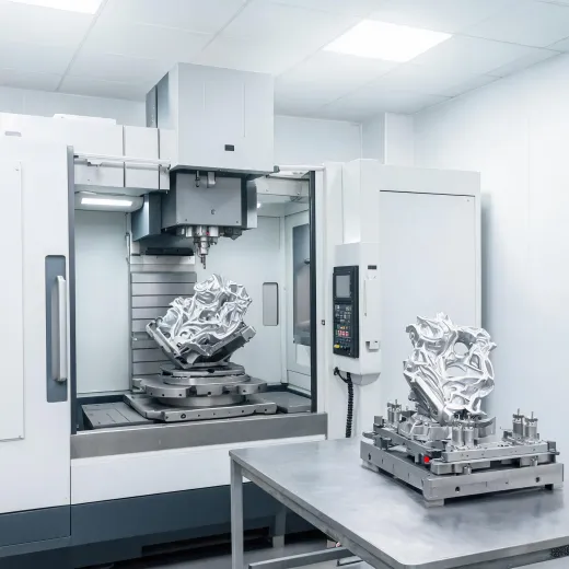 Five axis machining cell
