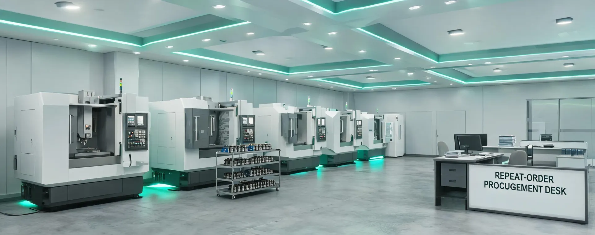 CNC machining center procurement floor